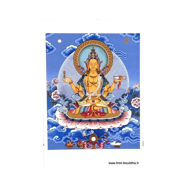 Carte postale bouddhiste Prajnaparamita + enveloppe - Cartes postales bouddhistes