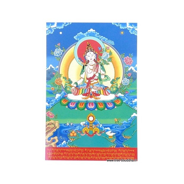 Carte postale bouddhiste TARA BLANCHE Cartes postales bouddhistes CPB29