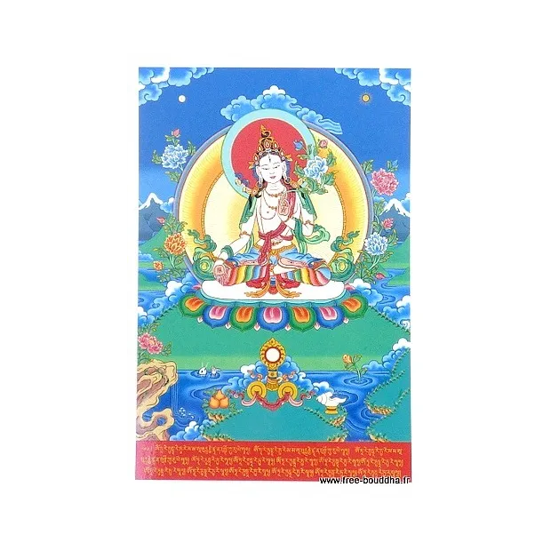 Carte postale bouddhiste TARA BLANCHE - Cartes postales bouddhistes