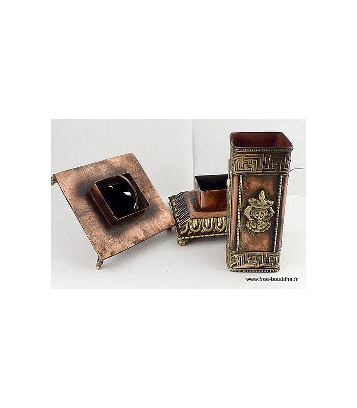 Encensoir tibétain bouddhiste PAGODE Brûleurs et porte-encens ref 4052