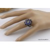 Bague Om tibétain style Lapis lazuli Bagues tibétaines bouddhistes BT29.2