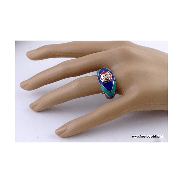 Bague tibétaine Symbole Om Bouddhiste T 63 Bagues tibétaines bouddhistes REF 3669
