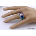 Bague tibétaine Symbole Om Bouddhiste T 63 - Bagues tibétaines bouddhistes