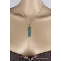 Pendentif tibétain bouddhiste Mantra en turquoise - Pendentifs tibétains bouddhistes