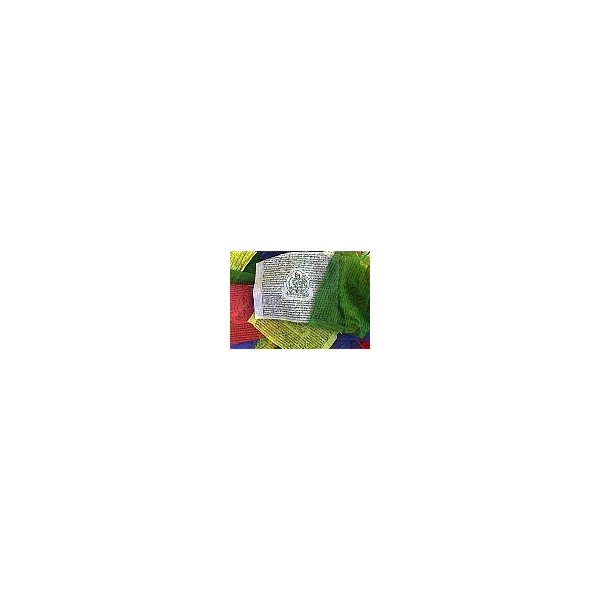 Drapeau de prières 25 drapeaux Moyen modèle 12 x 18 cm Drapeaux tibétains DRAMM
