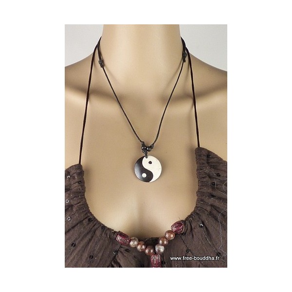 Bijou pendentif tibétain Ying Yang Bijoux tibetains bouddhistes AAP12