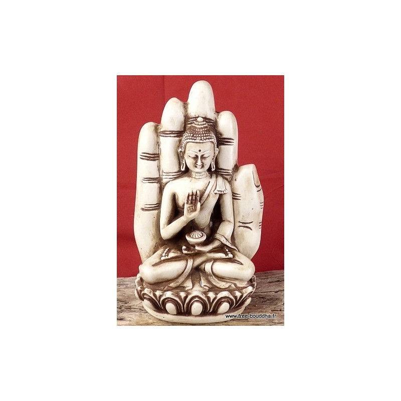 Statuette Bouddha posé sur main Statuettes Bouddhistes ref SDM