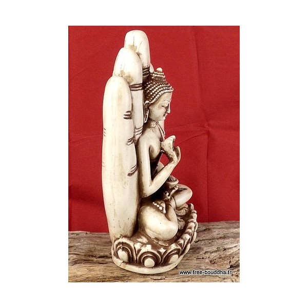 Statuette Bouddha posé sur main Statuettes Bouddhistes ref SDM