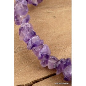 Bracelet perles chips AMETHYSTE Bijoux en Améthyste AGA7