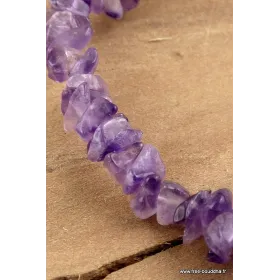 Bracelet perles chips AMETHYSTE - Bracelet baroque en Pierre Naturelle