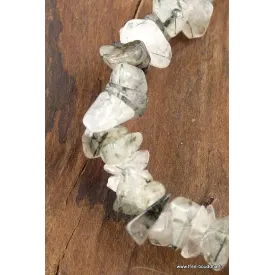 Bracelet perles chips QUARTZ RUTILE - Bracelet baroque en Pierre Naturelle