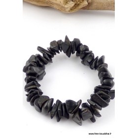 Bracelet perles chips AGATE NOIRE Bracelet baroque en Pierre AGA3