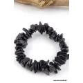 Bracelet perles chips AGATE NOIRE - Bracelet baroque en Pierre Naturelle