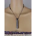 Collier tibétain Mantra en os de yak brun - Colliers tibétains et népalais