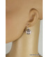 Boucles d'oreilles Allah en argent Boucles d'oreilles en pierres MB37