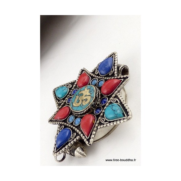 Bijou bouddhiste pendentif tibétain Ghau Bijoux tibetains bouddhistes AAPG10