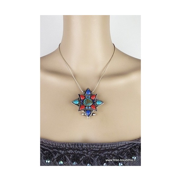 Bijou bouddhiste pendentif tibétain Ghau Bijoux tibetains bouddhistes AAPG10