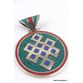 Grand pendentif tibétain Noeud infini Bijoux tibetains bouddhistes BHP42.3