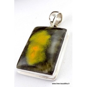 Pendentif Jaspe Bourdon jaune noir Pendentifs pierres naturelles DA60