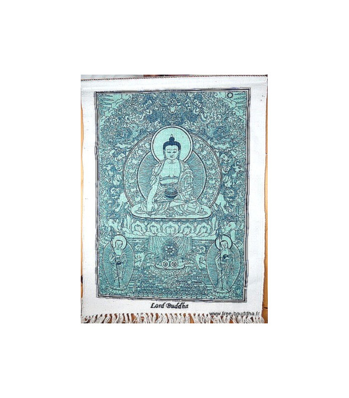 Tenture tibétaine coton Bouddha de Médecine Tentures tibétaines Bouddha TENBB