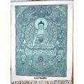 Tenture tibétaine coton Bouddha de Médecine Tentures tibétaines Bouddha TENBB