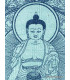 Tenture tibétaine coton Bouddha de Médecine Tentures tibétaines Bouddha TENBB