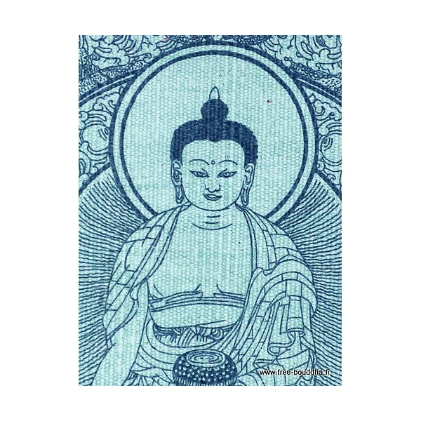 Tenture tibétaine coton Bouddha de Médecine Tentures tibétaines Bouddha TENBB