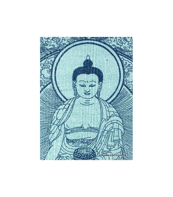 Tenture tibétaine coton Bouddha de Médecine Tentures tibétaines Bouddha TENBB