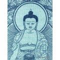 Tenture tibétaine coton Bouddha de Médecine Tentures tibétaines Bouddha TENBB