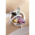 Bague Papillon Tourmalines T 57 Bijoux en Tourmaline Rose QC16.2