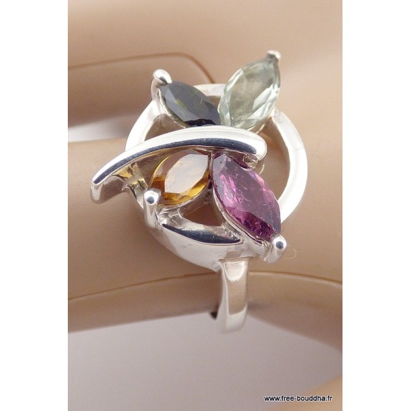 Bague Papillon Tourmalines T 57 Bijoux en Tourmaline Rose QC16.2