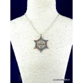 Pendentif tibétain Roue du Dharma et Dorjé - Pendentifs tibétains bouddhistes