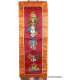 Tenture tibétaine 5 symboles bouddhistes bordeau Tentures tibétaines Bouddha TENCS6