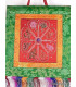 Tenture murale bouddhiste SIGNES AUSPICIEUX couleur rouge Tentures tibétaines Bouddha TENSAU1