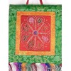 Tenture murale bouddhiste SIGNES AUSPICIEUX couleur rouge Tentures tibétaines Bouddha TENSAU1