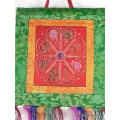 Tenture murale bouddhiste SIGNES AUSPICIEUX couleur rouge - Tentures bouddhistes