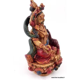 Statuette bouddhiste Guru Rinpoche 10 cm peint à la main - Statuettes bouddhistes tibétaines artisanales