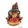 Statuette bouddhiste Guru Rinpoche 10 cm peint à la main - Statuettes bouddhistes tibétaines artisanales