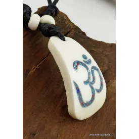 Collier tibétain Om hindouiste coloré - Colliers tibétains et népalais