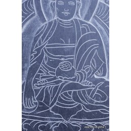 Sculpture sur ardoise BOUDDHA Tentures tibétaines Bouddha SCAR4