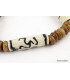 Bracelet tibétain graines de lotus et os Bracelets tibétains bouddhistes ref 93
