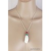 Pendentif tibétain Coquillage et mantra Bijoux tibetains bouddhistes ABT9