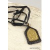 Collier tibétain Om bouddhiste métal et cuir Bijoux tibetains bouddhistes WN40