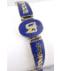 Bracelet tibétain Om et mantra couleur lapis lazuli Bracelets tibétains bouddhistes BT46.2