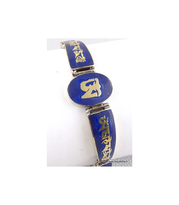 Bracelet tibétain OM MANTRA lapis lazuli Bijoux tibetains bouddhistes BT46.2 Bracelet tibétain OM MANTRA lapis lazuli Bijoux tibetains bouddhistes BT46.2
