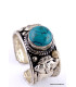 Bague tibétaine en TURQUOISE T 65/70 Bagues tibétaines bouddhistes 3614