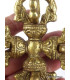Double dorjé vajra bouddhiste sur socle Cloches et dorjé tibétains ref12.3