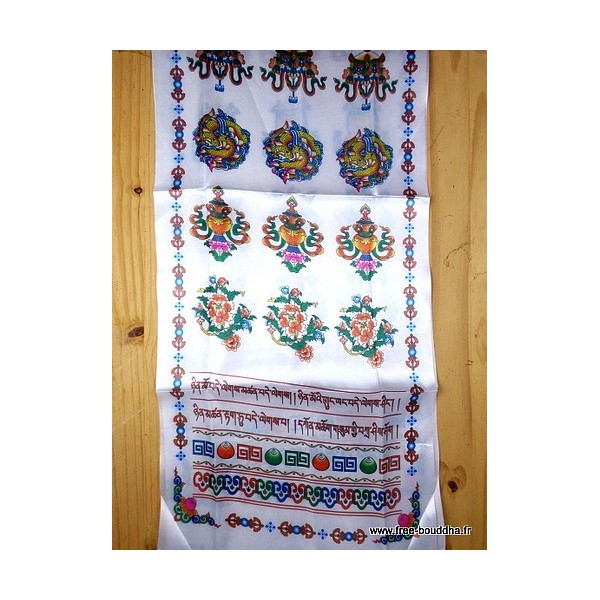 Khata tibétaine satin coloré Objets rituels bouddhistes KTC