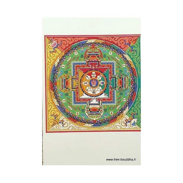 Carte postale bouddhiste MANDALA de VAJRASATTVA - Cartes postales bouddhistes