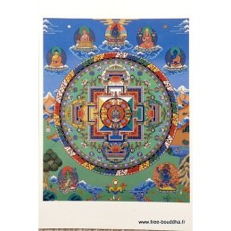 Carte postale bouddhiste MANDALA de CHENREZI Objets rituels bouddhistes CPB38